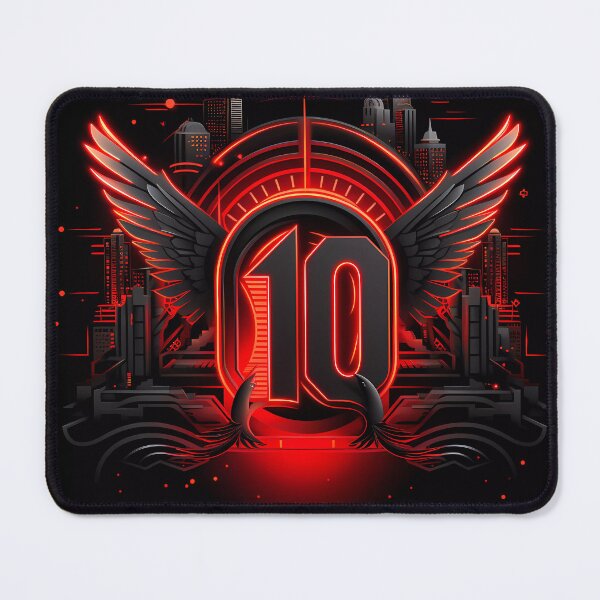 Item preview, “Night Vibes: 10K Logo in Red and Black” designed and sold by Art-Vortex-fr.