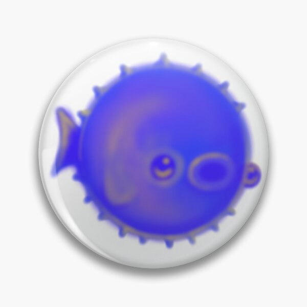 Item preview, Cubby indigo pufferfish designed and sold by HuckleberyMints.