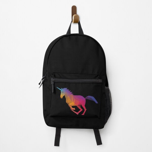 Item preview, Rainbow Unicorn Geometric on Black designed and sold by shaldesign.