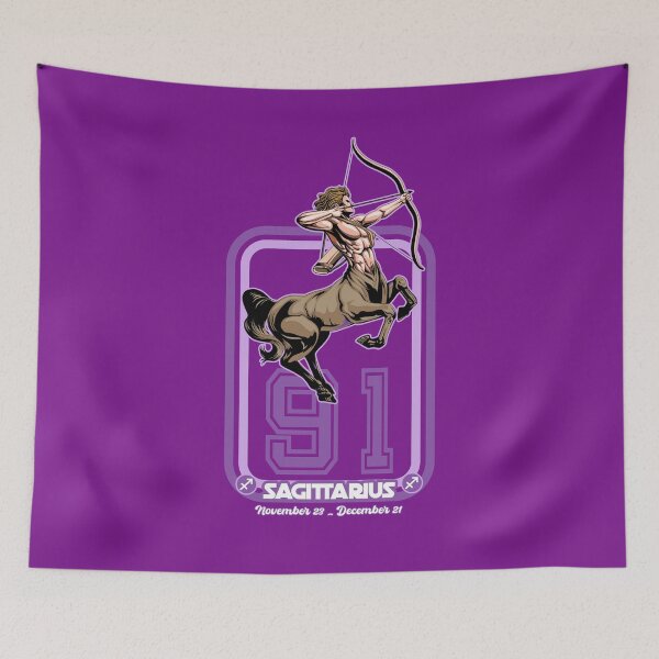 Item preview, Sagittarius Born in 1991 Zodiac star sign horoscope Astrology designed and sold by PURPLERAIN99.