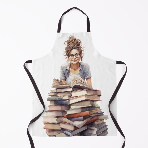 Item preview, Beautiful Woman and a Mountain of Books designed and sold by Sketch-Shack.