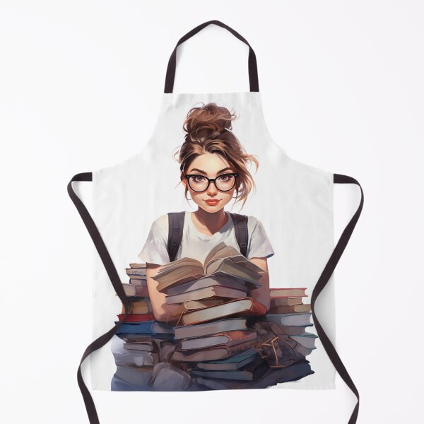 Item preview, Beautiful Woman and a Mountain of Books designed and sold by Sketch-Shack.