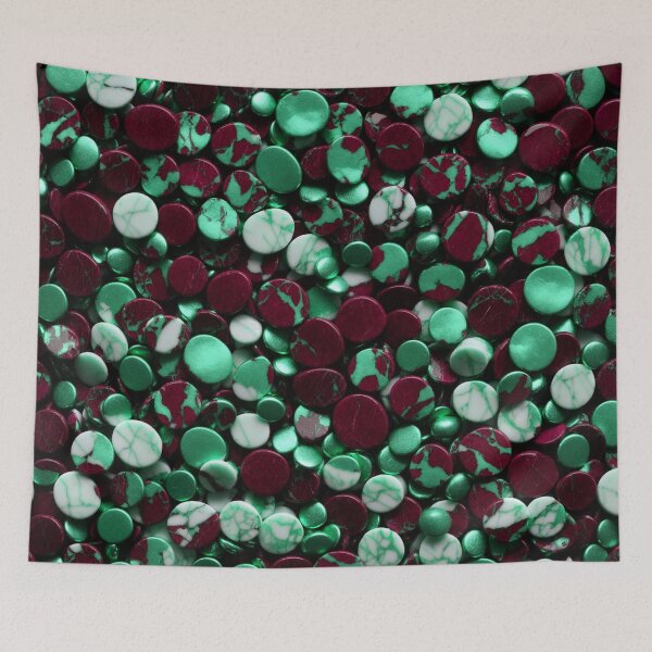 Item preview, Beautiful Smooth Colorful Pebbles Pattern - Green Teal Pink Marbles designed and sold by Moonsiess.