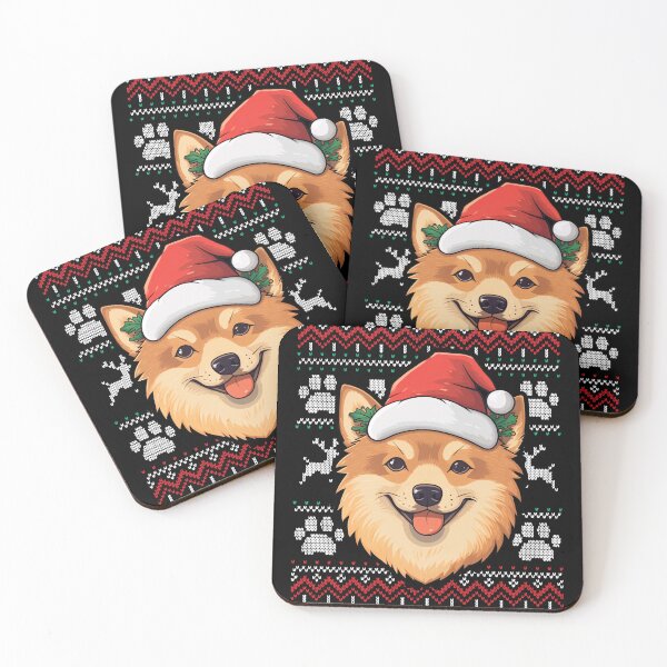 Item preview, Finnish Spitz Ugly Sweater Christmas designed and sold by rafaeltto.