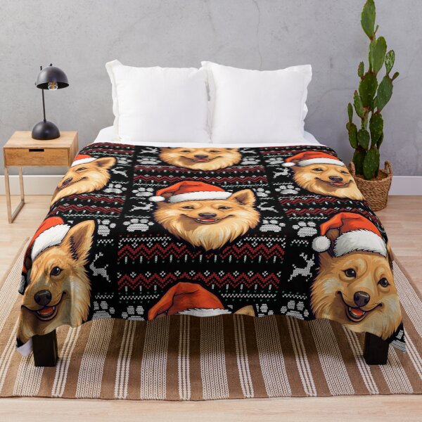 Item preview, Finnish Spitz Ugly Sweater Christmas designed and sold by rafaeltto.