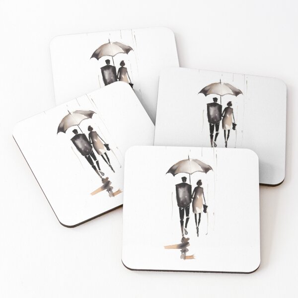 Item preview, Couple in the Rain designed and sold by Sketch-Shack.
