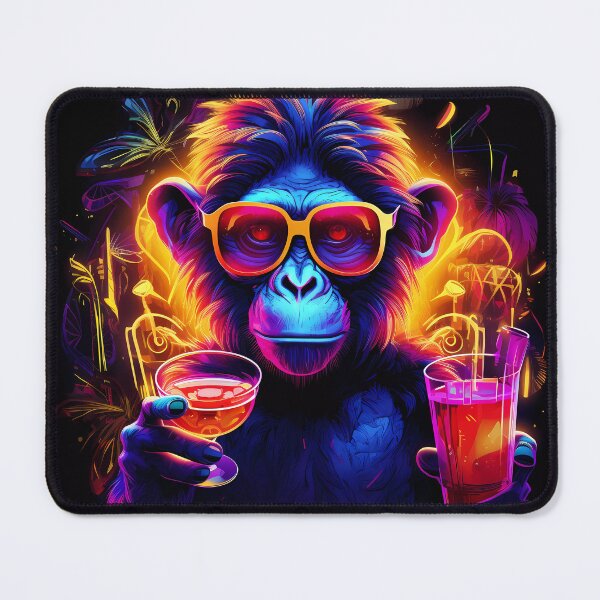 Item preview, “Monkey Mixologist: Neon Liqueur” designed and sold by Art-Vortex-fr.