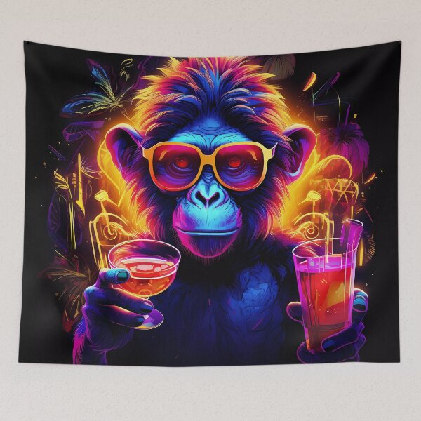 Artikelvorschau, „Monkey Mixologist: Neon Likör“ entworfen und verkauft von Art-Vortex-fr.