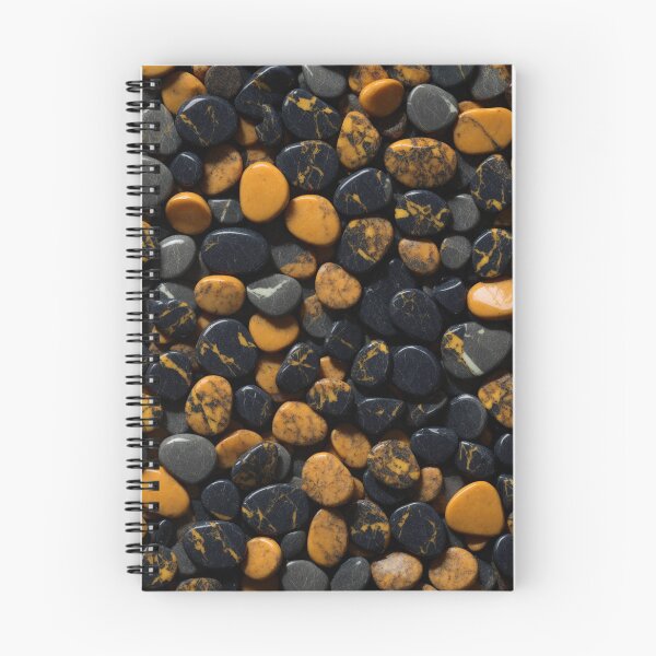 Item preview, Beautiful Smooth Colorful Pebbles Pattern - Golden Black Marbles designed and sold by Moonsiess.