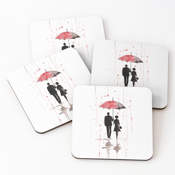 Item preview, Couple in the Rain designed and sold by Sketch-Shack.