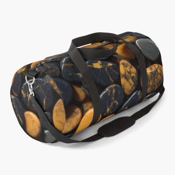 Item preview, Beautiful Smooth Colorful Pebbles Pattern - Golden Black Marbles designed and sold by Moonsiess.