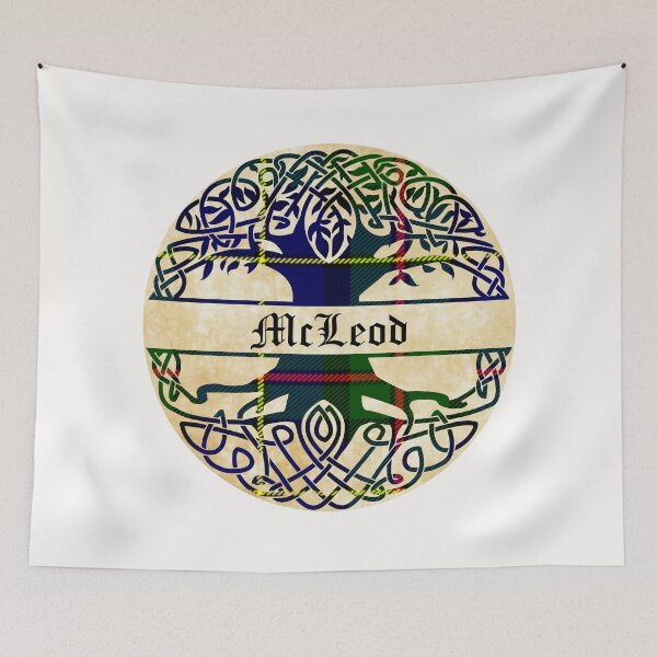 Item preview, McLeod Tree of Life Clan Scottish Surname tartan designed and sold by BagTown Clans.