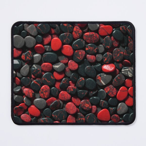 Item preview, Beautiful Smooth Colorful Pebbles Pattern - Red Black Marbles designed and sold by Moonsiess.
