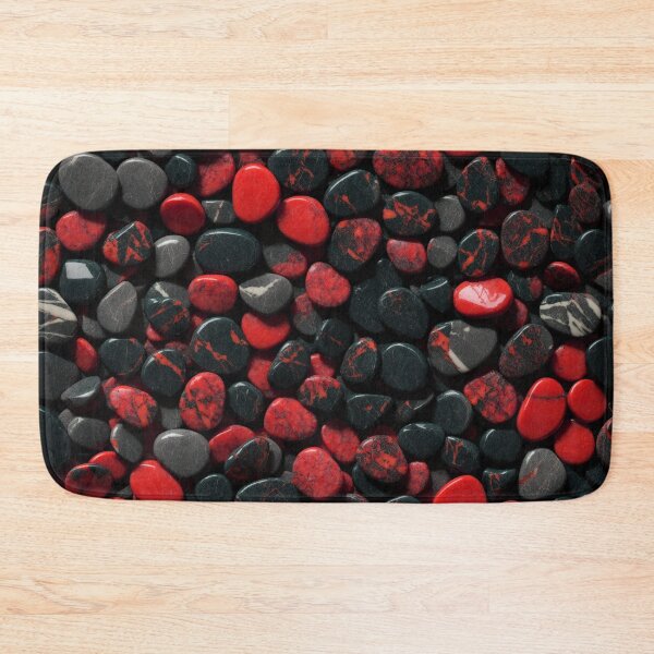 Item preview, Beautiful Smooth Colorful Pebbles Pattern - Red Black Marbles designed and sold by Moonsiess.