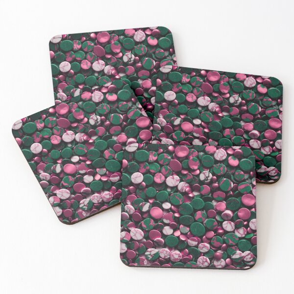 Item preview, Beautiful Smooth Colorful Pebbles Pattern - Pink White Black Marbles designed and sold by Moonsiess.