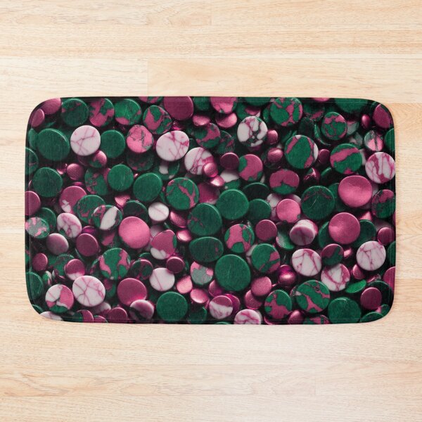 Item preview, Beautiful Smooth Colorful Pebbles Pattern - Pink White Black Marbles designed and sold by Moonsiess.
