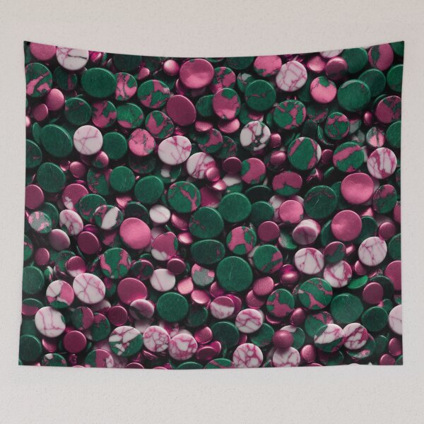 Item preview, Beautiful Smooth Colorful Pebbles Pattern - Pink White Black Marbles designed and sold by Moonsiess.