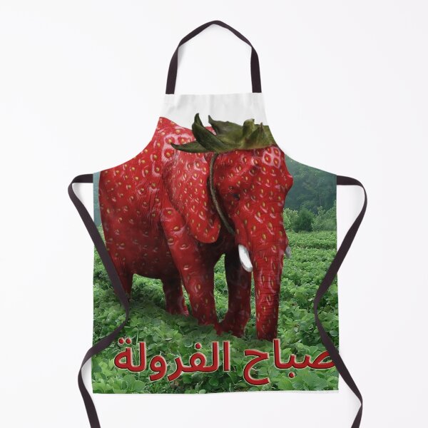 Item preview, Arabic Text صباح Strawberry Morning Elephant Funny Meme designed and sold by fomodesigns.