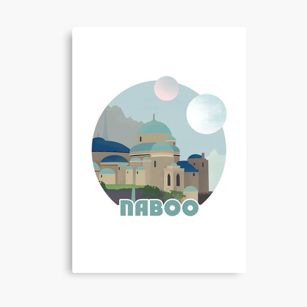 Naboo Retro Travel Poster Canvas Print