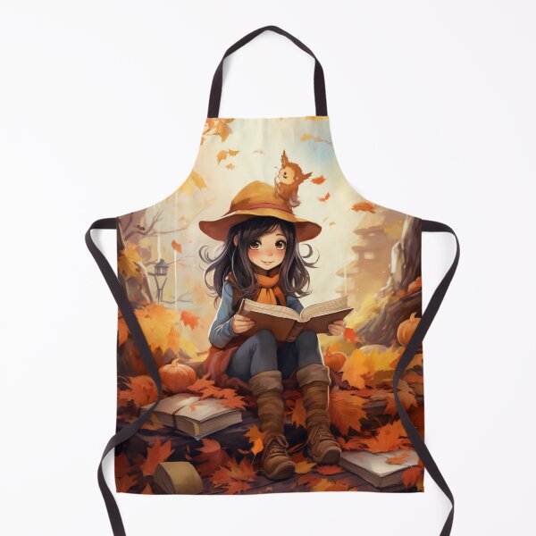 Item preview, A Watercolor Design of a Girl Reading in a Quite Forest in Autumn designed and sold by Sketch-Shack.