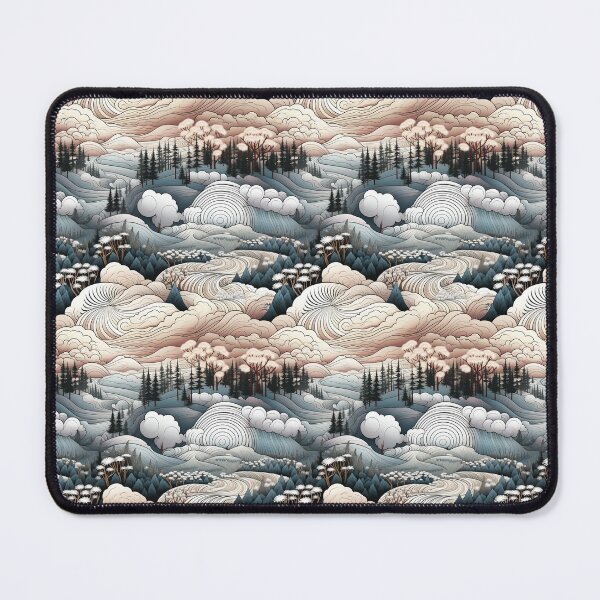 Item preview, Line Art Landscaping with subtle colors tile pattern designed and sold by Diala1984.