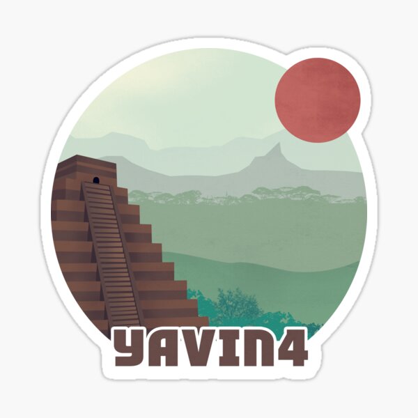 Vista previa del artículo con la obra «Cartel de viaje retro Yavin4», diseñado y vendido por Studiomoriarty.