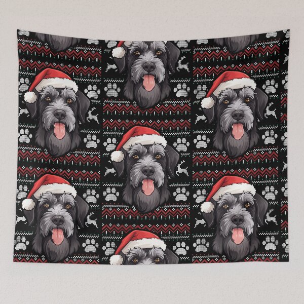 Aperçu de l'œuvre Giant Schnauzer Ugly Sweater Christmas créée et vendue par rafaeltto.