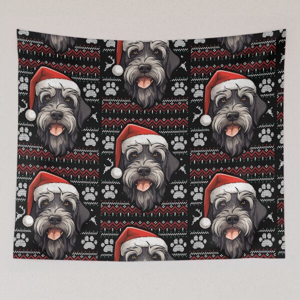Aperçu de l'œuvre Giant Schnauzer Ugly Sweater Christmas créée et vendue par rafaeltto.