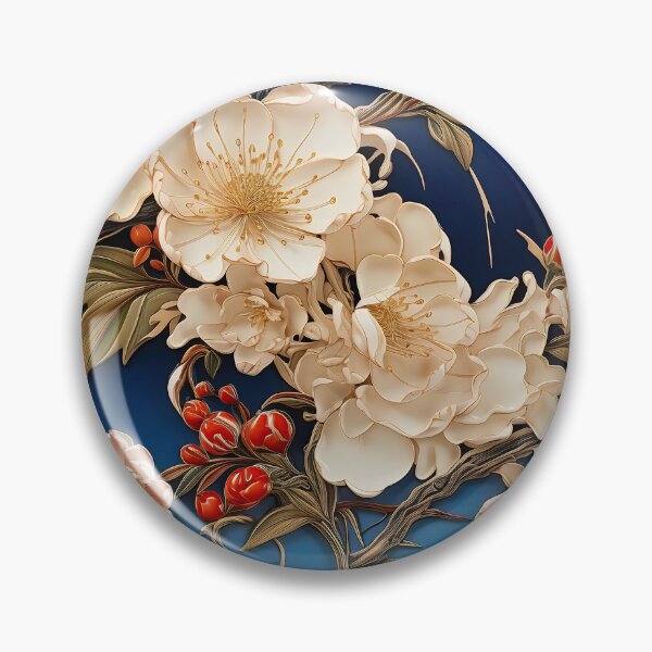 Item preview, Japanese Satsuma Ceramic Tile Design II: Floral Symphony in Satsuma Elegance designed and sold by stevepmp.