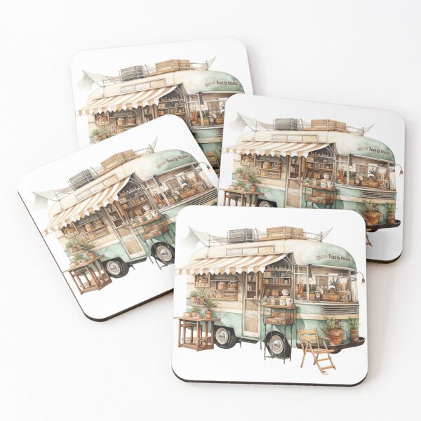 Item preview, A Watercolor Coffee Truck designed and sold by Sketch-Shack.