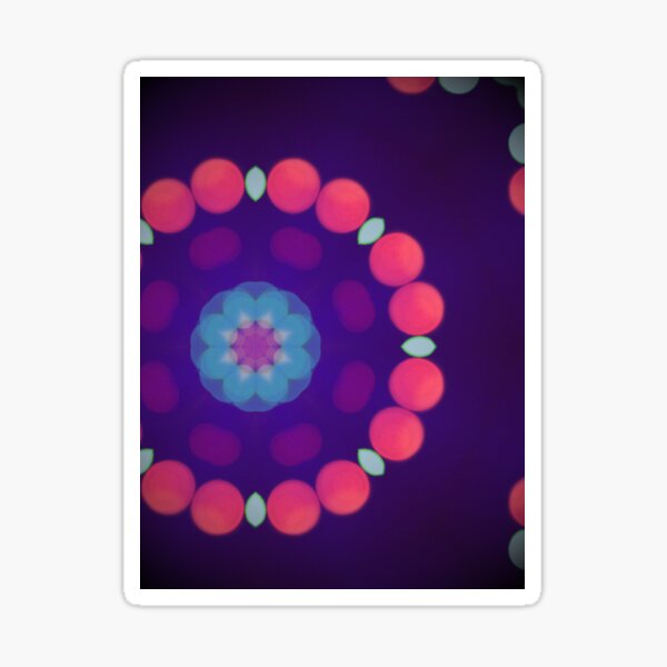 Circle bead flower Sticker