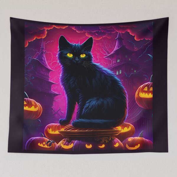 Item preview, Black cat in halloween designed and sold by Javier Narváez Solarte.