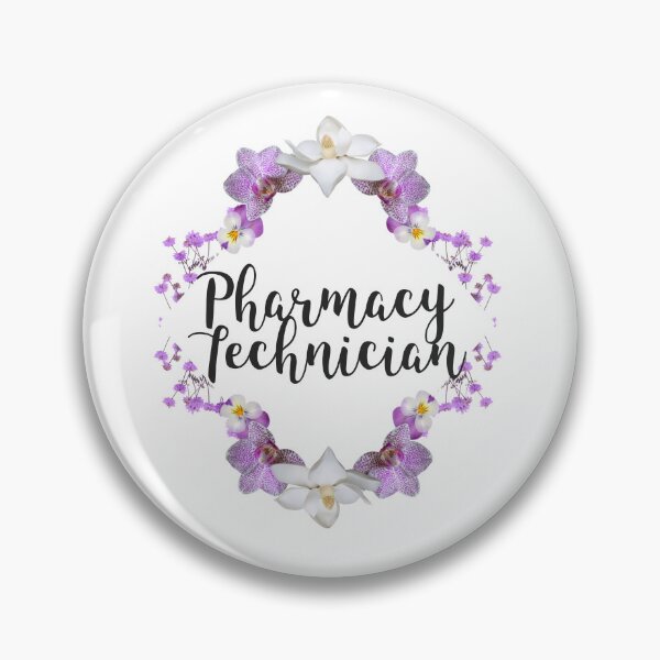 Item preview, Copy of Pharmacy Technician Purple Floral Design designed and sold by PharmDLight.