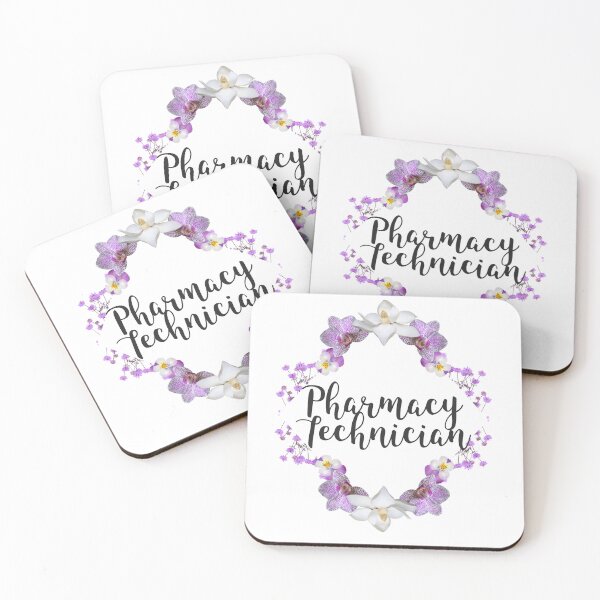 Artikelvorschau, Kopie des lila Blumenmusters des Apothekentechnikers entworfen und verkauft von PharmDLight.