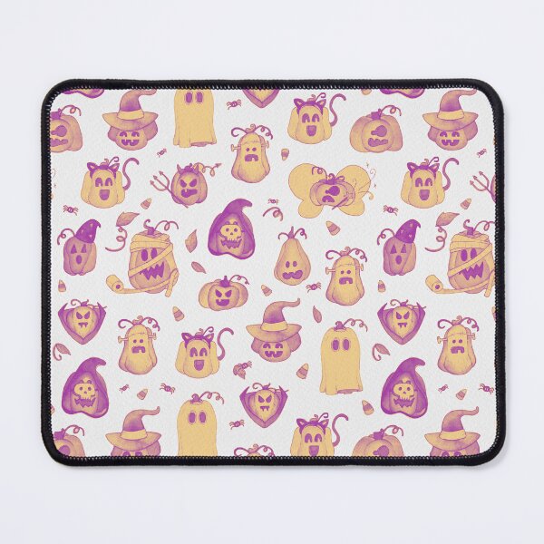 Item preview, Halloween Pumpkins in Costume - Ghostly Purple and Yellow designed and sold by Bluebellsart.