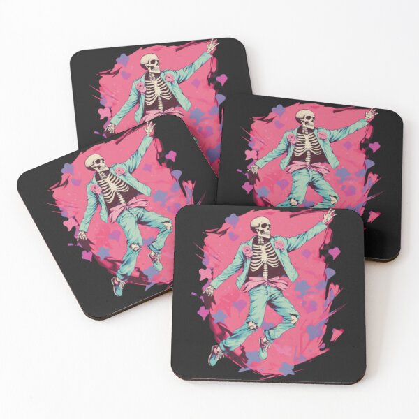 Item preview, dancing skeleton shirt - unique halloween decor designed and sold by TEEJAMBOREE.