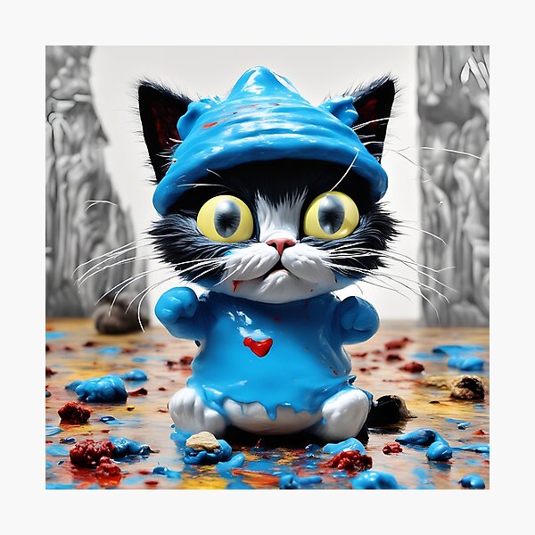 Cute Little Smurf Cat Poster for Sale by sklstore