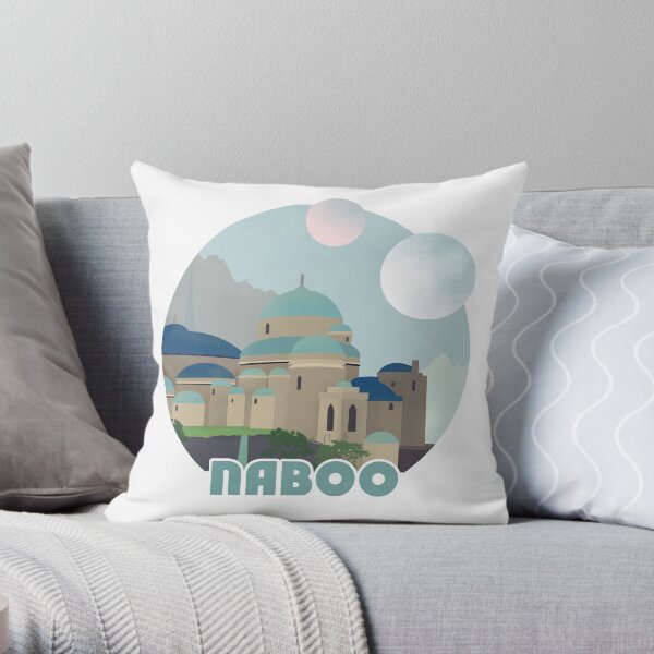 Naboo Retro Reiseplakat Dekokissen