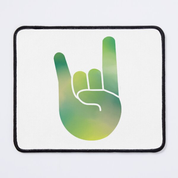 Item preview, Green and Gold Horns Up designed and sold by mackenziecam.