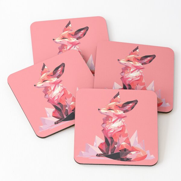 Item preview, Happy Lowpoly Pink Fox designed and sold by SweetClicks123.