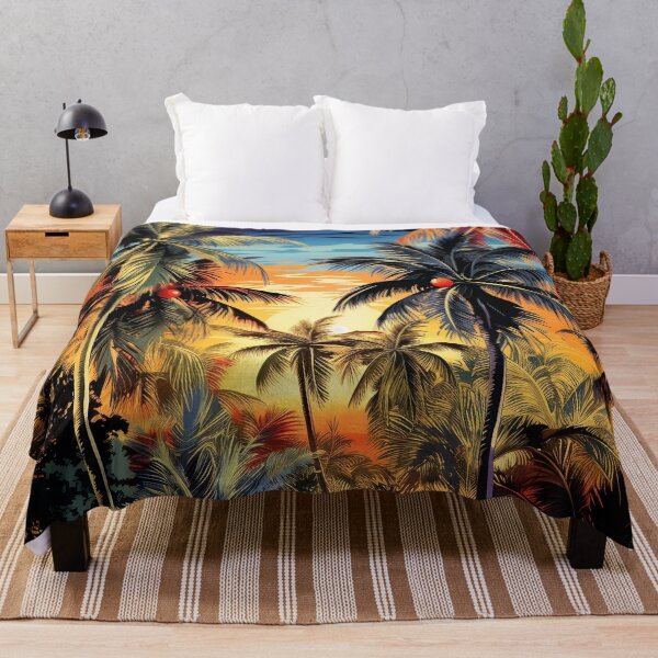 Item preview, colorful tropical palms print designed and sold by dcrc.