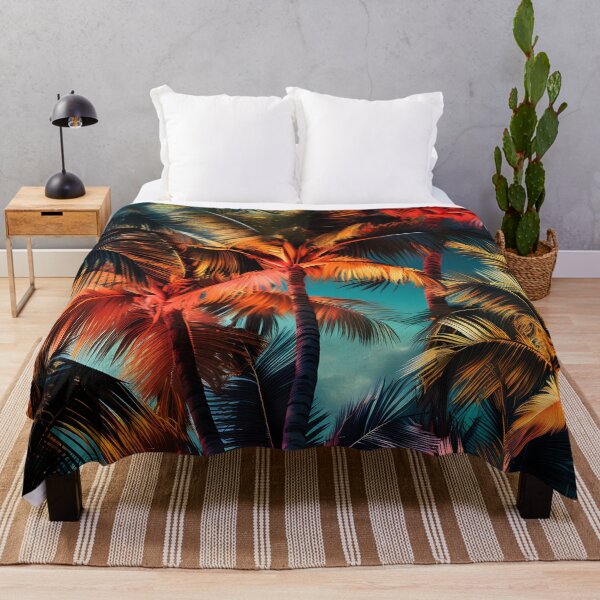 Item preview, colorful tropical palms print designed and sold by dcrc.