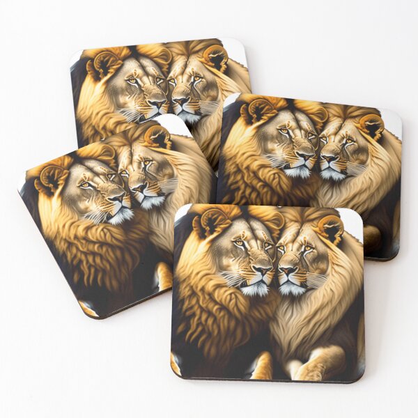 Item preview, Beautiful lion and lioness, The Lion Love designed and sold by 4SeasonsDesigns.