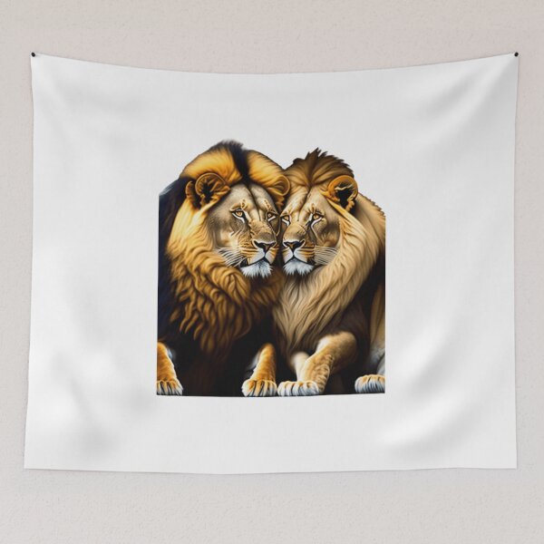Item preview, Beautiful lion and lioness, The Lion Love designed and sold by 4SeasonsDesigns.