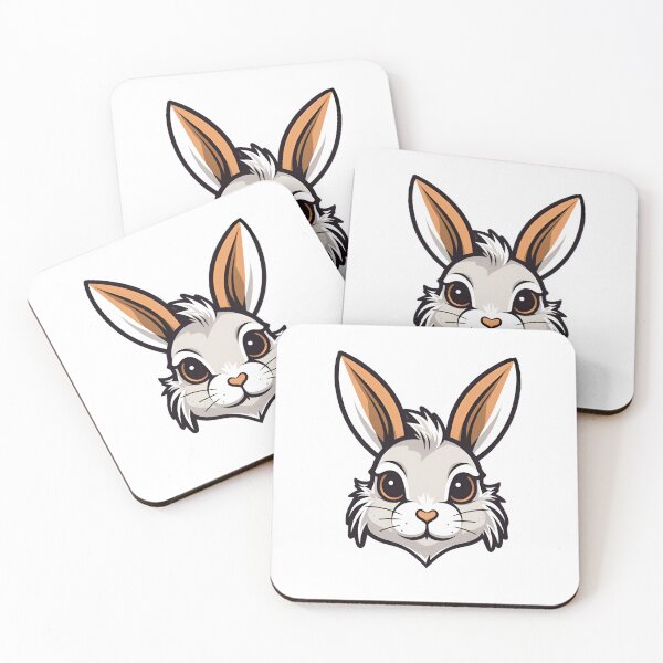 Item preview, Cartoon Style Cute Rabbit Bunny Sticker Art Prints and More designed and sold by Kevin Lou.