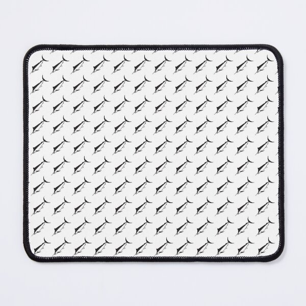 Item preview, Cute Black Marlin Fish in Black and White designed and sold by fruttidimare.
