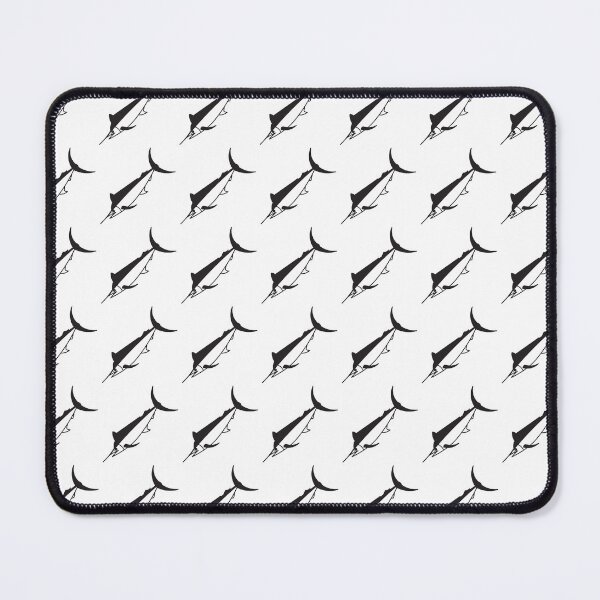 Item preview, Cute Black Marlin Fish in Black and White designed and sold by fruttidimare.