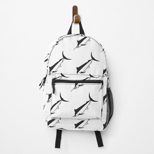 Item preview, Cute Black Marlin Fish in Black and White designed and sold by fruttidimare.