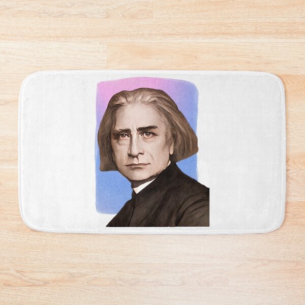 Item preview, Hungarian composer Franz Liszt - purple pink illustration designed and sold by holt-miramontes.