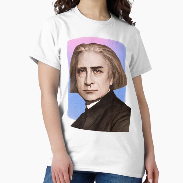 Item preview, Hungarian composer Franz Liszt - purple pink illustration designed and sold by holt-miramontes.